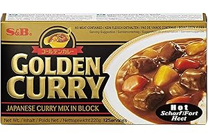 ‎S&B S&B Golden Curry scharf – Japanische Gewürzmischung zur Zubereitung von Curry-Gerichten – 1 x 220 g