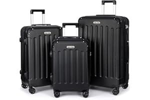 TAN.TOMI Kofferset 3 Teilig Hartschale, Kofferset, Gepäck-Sets Trolley Koffer Handgepäck, Reisekoffer mit Rollen, Koffer mit Codeschloss Teleskopgriff, Hartschalenkoffer für Reisen Geschäft