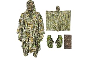 The7boX Ghillie Anzüge Ghillie Suit Tarnmaske Geeignet für Buschjagd,Tierfotografie