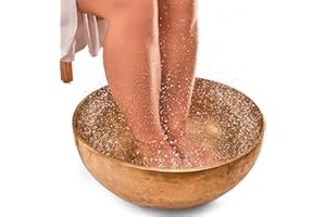MASSAGE-EXPERT Große Tibetische Klangschale [Ø 46 cm, bis Schuhgröße 40, 8.500 Gramm], Tiefer Ton für Klangbad, Yoga, Meditation, Profi-Qualität