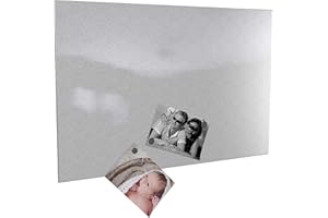Colours-Manufaktur Magnettafel Magnetwand inkl. 4 Magnete (Silber, 50 x 80 cm)