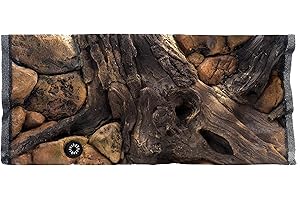 WYSKONT Fondo per Acquario 3D Zante - Fondo per Acquario - Accessori per Acquario - Sfondo - Decorazione per Acquario - 77x36 cm all'acquario 80x40 cm - Colore Marrone - Acquario Grande