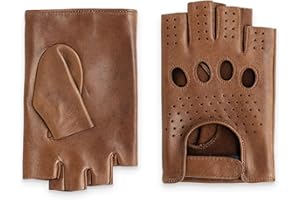 GLOVE STORY Mitaines Conduite Homme Cuir Agneau Noir Non Doublé | Liberté de Mouvement et Style Élancé | Accessoire Léger pour Précision Tactile et Élégance Rétro
