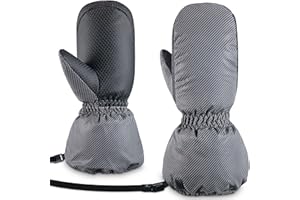 ‎THXTOMS ThxToms 2022 Neue Kinder Ski Handschuhe| Optische Reflektierend Winter Skihandschuhe| PU Palme Fäustlinge| Winddicht Wasserdicht Warm Fleece -15℃| Snowboard Skifahren| Jungen Mädchen 4–13 Jahre alt