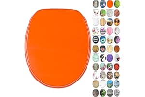 Sanilo Sedile WC, grande scelta di belli copriwater da legno robusto e di alta qualità (Arancione)