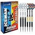RED DRAGON Peter Wright 'Snakebite' v Gerwyn Price 'Iceman' DWC Brass Darts Set with Flights and Shafts (Stems)