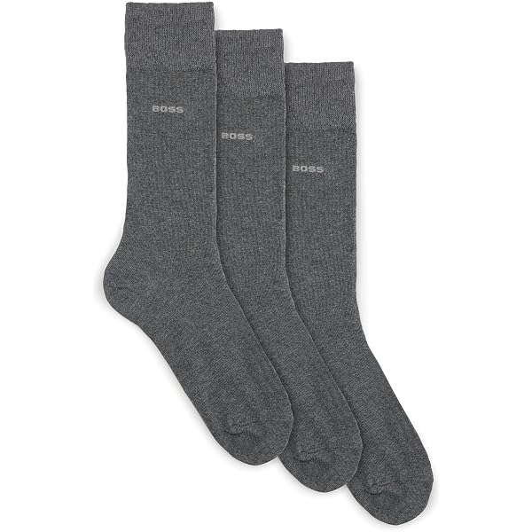 Lot De 2 Paires De Chaussettes BOSS Mi-mollet - Coton Stretch, Finition Peignée, Pour Homme - 9