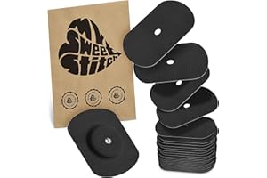 MySweetStitch | Esparadrapo para Freestyle Libre 1 & 2 Sensor con AGUJERO DE VENTILACIÓN (25 unidades) | Ovalado | exterior: 70 x 55mm, interior: Ø 6mm | Negro