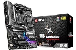 MSI MAG B550 TOMAHAWK Gaming Motherboard (AMD AM4, DDR4, PCIe 4.0, SATA 6Gb/s, M.2, USB 3.2 Gen 2, HDMI/DP, ATX, AMD Ryzen 5000 Series processors)
