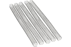 Fellowes 25 espirales metálicas para encuadernar, Paso 5:1, 59 Agujeros, Negro, 16 mm