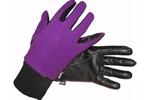 Ryda Childrens Winter Fleece Backed Leather Horse Riding Gloves for Children age 3-9yrs