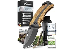BERGKVIST K29 Titanium coltello pieghevole - coltellino tascabile 3 in 1 con frangivetro e tagliacinture - premiato con il Bronze A' Design Award 2021