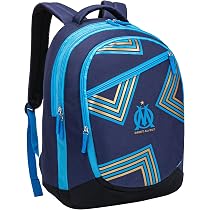 Sac à Dos Scolaire Officiel Olympique De Marseille – OM Collection Authentique, 2 Compartiments, 42x30x16 Cm