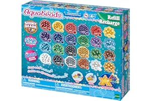 Aquabeads - La recharge perles éclats - Kit de loisirs créatifs - Activité manuelle enfants en toute autonomie - Recharge de perles qui collent avec de l'eau - Jouet enfant 4 ans et + - 31995
