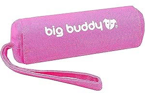big buddy - Canvas Food Fetch Dummy, Treat Retrieval Bag for Dog Training (Single Pack, Pink)