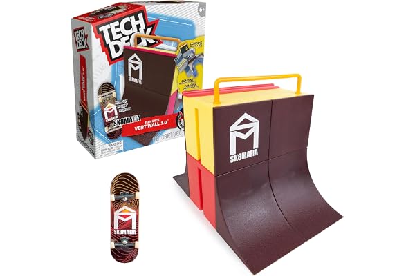 TECH DECK - FINGER SKATE - STARTER SET X-CONNECT SK8MAFIA VERT WALL - Tech Deck Skatepark 100% Modulable À Construire Et Personnaliser + 1 Finger Skate Exclusif - Mini skate - Jouet Enfant 6 Ans et +