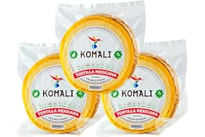 ‎MEXHAUS Komali Gelbe Maistortillas Mexikanische Tortilla (30 Stück - 3x250g - 15cm)