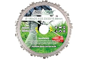 LSHUZIYU, Dente Per Motosega Circolare, 180mm, Foro Centrale 25.4mm Con Rondella 22.23-20-16mm, Lama per Decespugliatore, Disco per Decespugliatore.