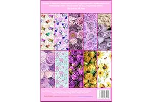 ASENME Carta per scrapbook, carta per scrapbooking da 250 g, 10 fogli fronte-retro (A4)