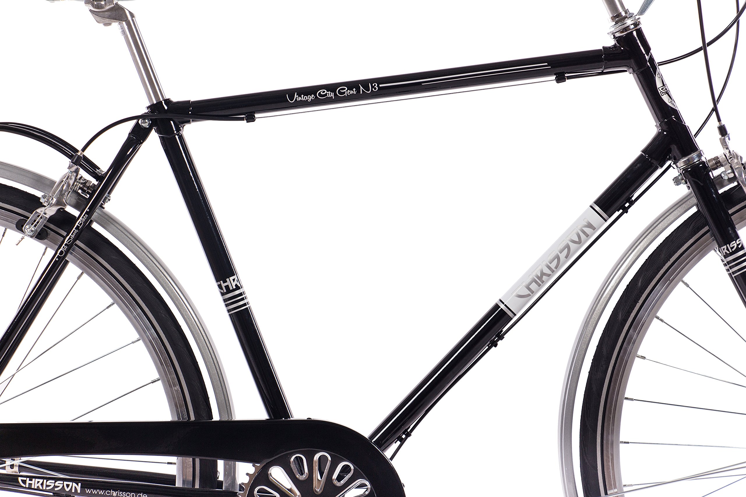 €351.89 '28 pollici nostalgia City Ruota City Bike Bicicletta da uomo  chrisson Vintage City Gent N3 con 3 marce shimano Nexus Nero 2017 -  bikewebshop.it
