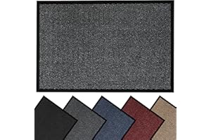 HOUSEGADS Door Mats Indoor And Outdoor Rugs - Anti-Slip Door Mat Carpet - Non Slip Outdoor Rubber Mat - Washable Indoor Floor Mats - Kitchen Mat Non Slip Rugs (Gray, 40 X 60)