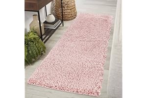 GULLAMBO Fluffy Shaggy Runner Rug – Soft, Non-Slip & Washable Long Pile Carpet for Hallways, Bedrooms, Stairs & Living Rooms – Perfect for High-Traffic Areas, Entryways & Landings