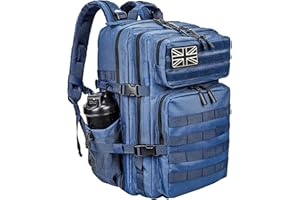 LHI Military Tactical Backpack for Men and Women 45L Large waterproof Rucksack for School, Hiking, Trekking, Hunting