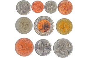 HOBBY OF KINGS 10 monedas coleccionables de América del Sur y del Norte, Europa, Asia, África y Oriente Medio Todos los conjuntos de monedas del mundo.