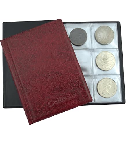 Münzalbum Für Große Münzen (30–45 Mm) – 48 Fächer, Kompatibel Mit 5 £, 5–50 € Münzen, Braun