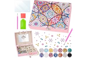 EICHHOO 5 6 7 8 9 10 Year Old Girls Gifts: Jewellery Box Diamond Art and Craft Kits for Kids Age 5-12 Girls Toys Birthday Presents Christmas Teenage Girls Gifts Diamond Painting Craft Kits Creative Activities