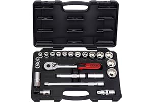 KS Tools Coffret de douilles 1/2" - CHROMEmat - 22 pcs