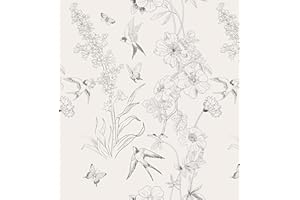 myforHD Papel Pintado Autoadhesivo Flores Papel de Pared Papel Adhesivo para Muebles Removible Impermeable Estilo Retro Vinilo PVC Pegatina Decorativos Pared Salon Papel Pared Dormitorio