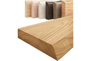 LAMO Manufaktur Étagère Murale en Bois Massif, Bord irrégulier, étagère Flottante Pure, sans Fixations, sans Trous, Rustique 100cm, LW-01-A-003-100