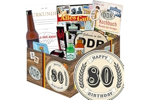 OSTPRODUKTE-VERSAND.DE 80. Geburtstagsgeschenk/Männerbox / 80 er Geburtstag Geschenke