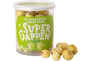 Super Garden Groseilles à maquereau lyophilisées - 100% naturel, vegan, sans sucre ni conservateurs - collation saine