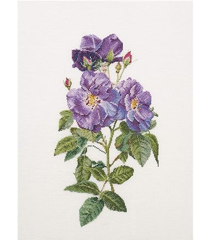 Thea Gouverneur Kreuzstich-Set „Braune Kuh“ Auf Leinen – 45 X 70 Cm, Komplettset Mit Garn & Nadel