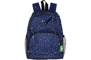 ECO CHIC Lightweight Foldable Water Resistant Mini Backpack Folds Into Pouch for Storage