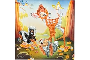 Craft Buddy Crystal Art CCK-DNY804 Bambi and Friends, 18x18cm Crystal Art Card, Multi
