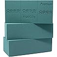 Flowerbox 3 x Original Oasis® Premium Floral Foam - 3-4 Days Additional Flower Freshness through MaxLife Impregnation - 23 x 11 x 3.6 cm - Wet Floral Foam for Flowers, Wedding, Birthday, Church