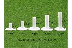 FINGER TEN Golf Rubber Tees for Driving Range Mats Value 5 Pack, Mixed Size or 5 Same Size Durable for Practice Mat Top Holder fit Indoor Outdoor