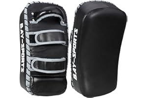 ‎BAY SPORTS BAY Sports Leather Thai TECH 2020 Arm Pads Hand Pads Arm Striking Pads Black Claws Crooked Kickboxing Muay Thai Thai Boxing MMA K1 K-1 Handshake Pad