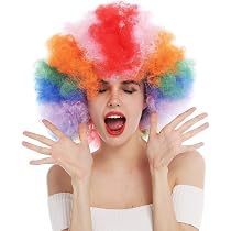 WIG ME UP Einhorn Perücke – Bunte Regenbogen-Locken, 65 Cm, Für Karneval & Cosplay