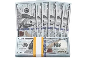 YINZZTRY 150 Blätter Spielgeld Dollar Scheine Falschgeld, Prop Money Copy Money, Fake Feldscheine, Spielgeld für Kinder Kaufladen, Cash Film Play Toy Set, für Party Money Gun, 150 * 100$