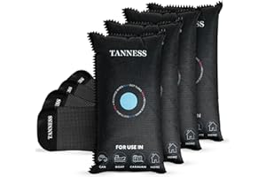 Tanness 4 Pack x 1kg Car Dehumidifier Bags with Anti-Slip Pads - Essential Accessories, Moisture Absorber, Reusable, Recharges in Microwave - Multipurpose for Home, All Spaces & Vehicles