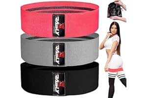 KANZY HAIR AND BEAUTY Kanzy Bandas Elasticas Musculacion, Bandas de Resistencia Fitness de Tela 3 Niveles Glute Bands Cintas Elasticas Musculacion Mujer y Hombre para Cadera, Piernas, Yoga, Bandas Elasticas Gluteos