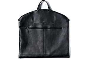 Feynsinn Berlin Sac à vêtements Costumes Arik Cuir véritable | couvertures de Protection Grand Homme Noir | Housse à vêtements Fait à la Main