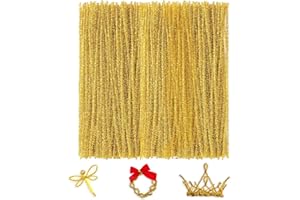 KINGLAKE Limpiador de pipas de 200 unidades, alambre para limpiar pipas multicolor, 30 cm, alambre de limpieza de pipas flexible-oro