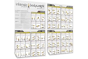 ‎INTENSIC SPORTS intensic SPORTS Bodyweight Workout Poster | 60 Fitness-Übungen für Kraft-training zuhause fit ohne Sport-geräte Muskelaufbau Plakat Motivation Functional Körpergewicht Ganzkörpertraining I 2xDIN A1
