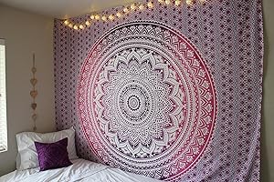 POPULAR HANDICRAFTS Tapices Hippie Mandala Hippie Mandala para colgar en la pared de mandala para colgar en la pared