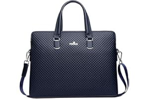FSD.WG ]Sac d'affaires en cuir pour homme, bleu, Large